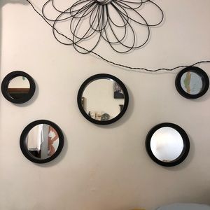 5pack circle mirror set